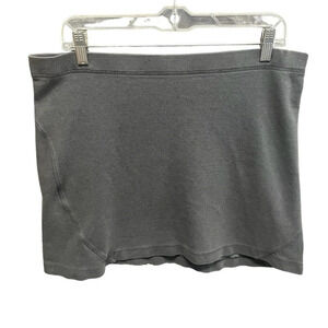 Horny Toad gray mini skirt stretch knit tencel blend women’s large